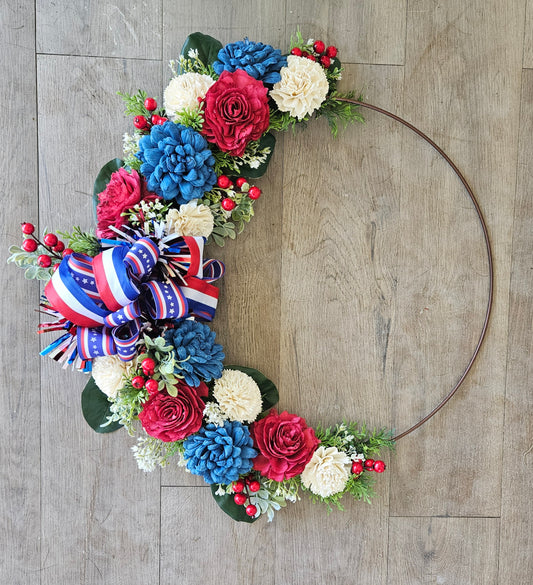 Patriotic Hoop Wreath